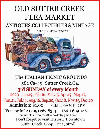 Old Sutter Creek Flea market, 3rd Sunday